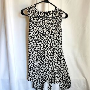 Split back Leopard print Express Top